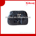 Satin black cosmetic bags and cases
